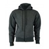 MENS GREY SOFT FLEECE MOTORBIKE HOODIE